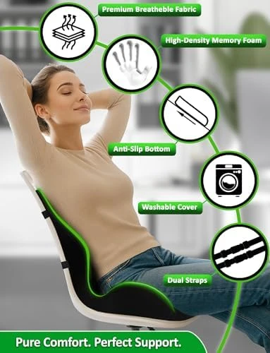 Ergonomic Memory Foam Seat Cushion — Smart Chairs, PRIMART
