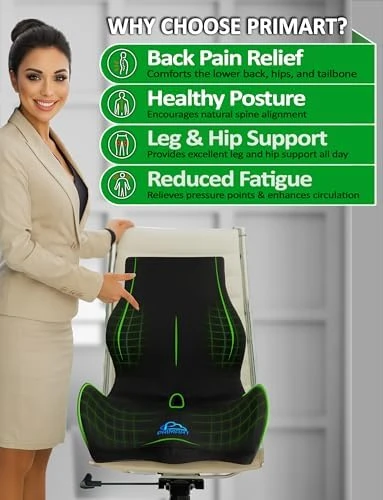 Ergonomic Memory Foam Seat Cushion — Smart Chairs, PRIMART