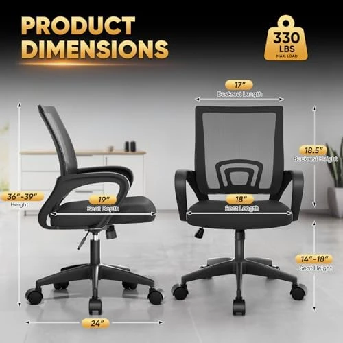 Ergonomic Office Chair Pack of 2 — Smart Chairs, Magshion