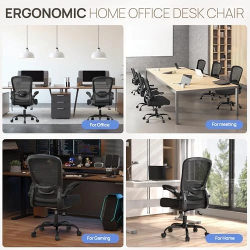 Ergonomic Office Chair with Flip-up Armrests & 135° Recline — Smart Chairs, Mimoglad