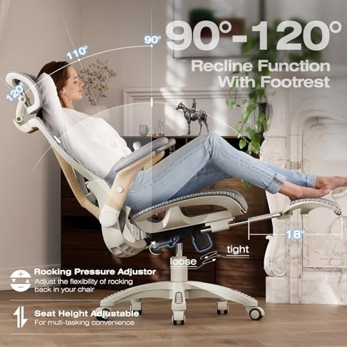 Ergonomic Office Chair with Footrest — Smart Chairs, ELABEST