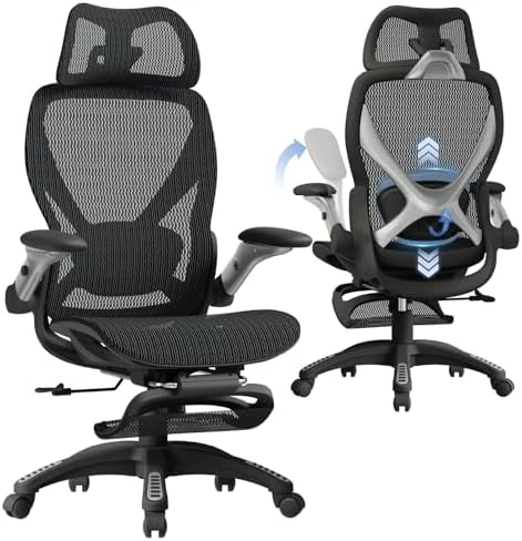 Ergonomic Office Chair with Footrest — Smart Chairs, ELABEST