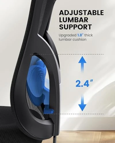 Ergonomic Office Chair with Padded Lumbar Support — Smart Chairs, NOBLEWELL