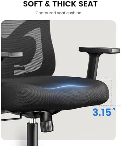 Ergonomic Office Chair with Padded Lumbar Support — Smart Chairs, NOBLEWELL
