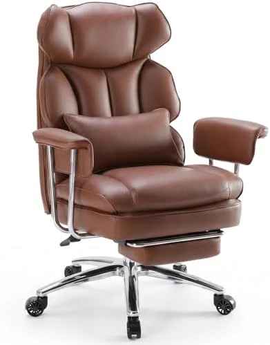 Executive Home Office Desk Chair - Ergonomic Big Tall High Back with Footrest & Lumbar Support, Reclining Height... — Smart Chairs, Sweetcrispy