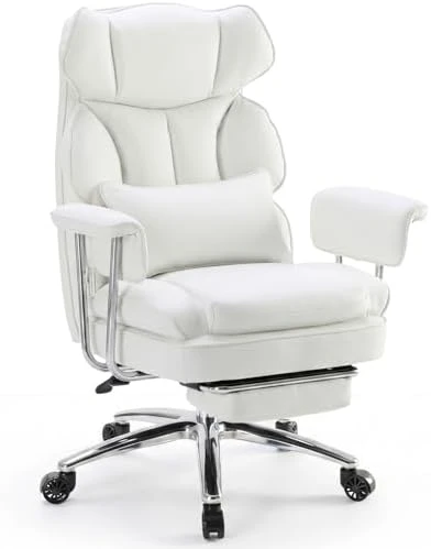 Executive Home Office Desk Chair - Ergonomic Big Tall High Back with Footrest & Lumbar Support, Reclining Height... — Smart Chairs, Sweetcrispy