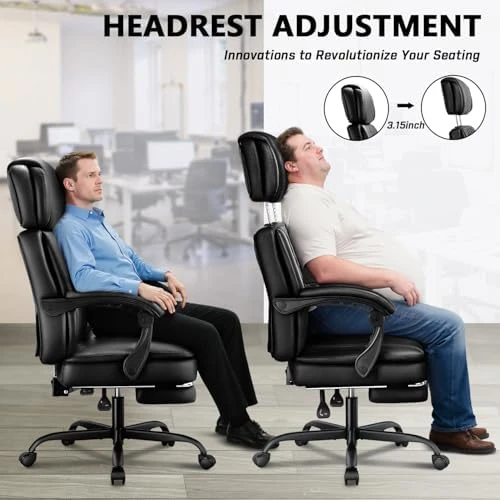 Executive Office Chair with Foot Rest for Heavy People — Smart Chairs, WAILOR