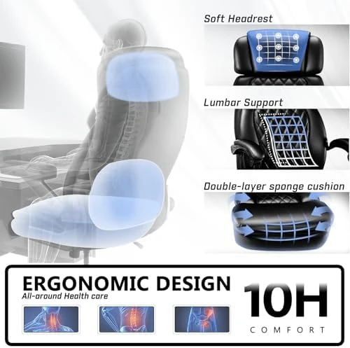 Executive Office Chair with Foot Rest for Heavy People — Smart Chairs, WAILOR