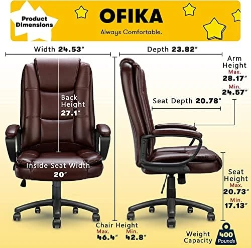 Leather Office Desk Chair — Smart Chairs, OFIKA