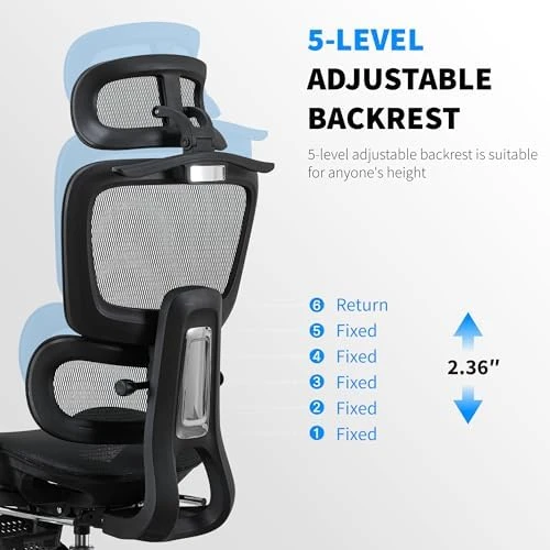 Mesh Ergonomic Office Chair with 6D Armrests — Smart Chairs, hujusko
