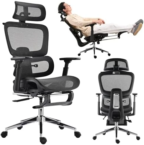 Mesh Ergonomic Office Chair with 6D Armrests — Smart Chairs, hujusko