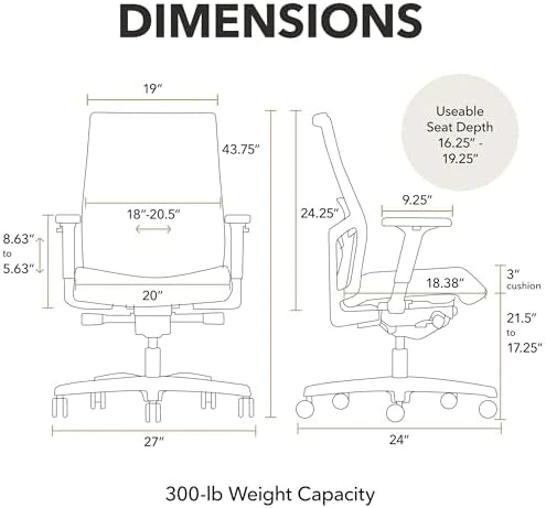 Mid-Back Ergonomic Office Chair — Smart Chairs, HON
