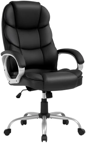 Office Chair Computer High Back Adjustable Ergonomic Desk Chair Executive PU Leather Swivel Task Chair with Armrests... — Smart Chairs, FDW Store