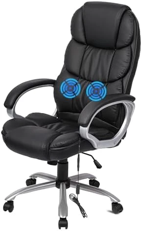 Office Chair Computer High Back Adjustable Ergonomic Desk Chair Executive PU Leather Swivel Task Chair with Armrests... — Smart Chairs, FDW Store