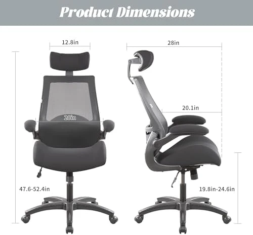Big and Tall Ergonomic Executive Chair with Wide Seat — Smart Chairs, BOLISS