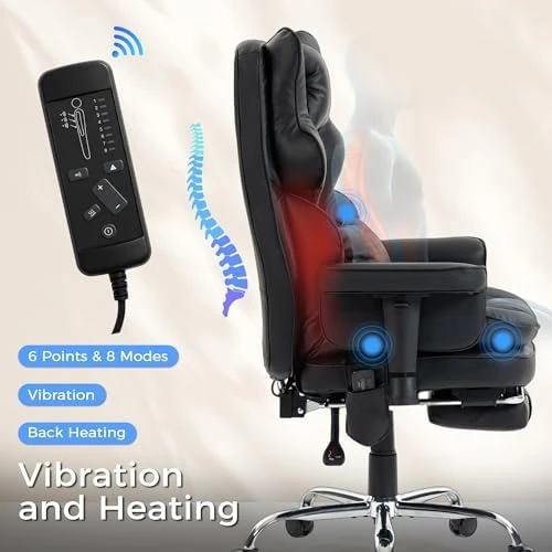 Big and Tall Massage Office Chair with Heat — Massage Chairs, Lanonuvia