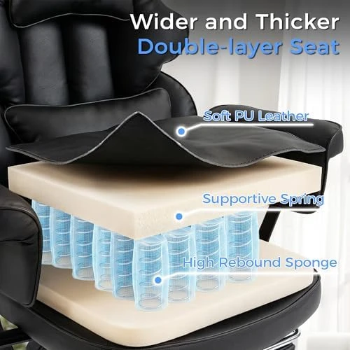 Big and Tall Massage Office Chair with Heat — Massage Chairs, Lanonuvia