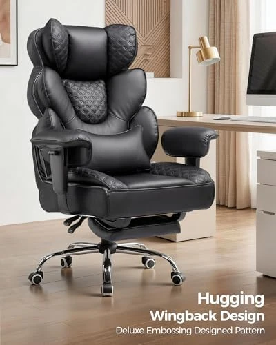 Big and Tall Office Chair with Footrest — Smart Chairs, COMHOMA