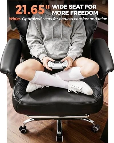 Big and Tall Office Chair with Footrest — Smart Chairs, COMHOMA