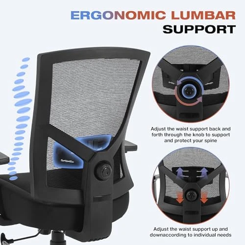 Big and Tall Office Chair with Lumbar Support — Smart Chairs, MAHOMICO