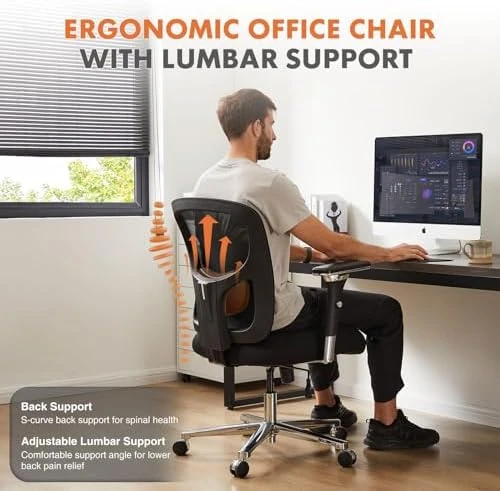 Big and Tall Office Desk Chair with Lumbar Support — Smart Chairs, Sweetcrispy