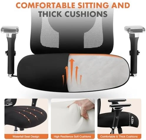 Big and Tall Office Desk Chair with Lumbar Support — Smart Chairs, Sweetcrispy