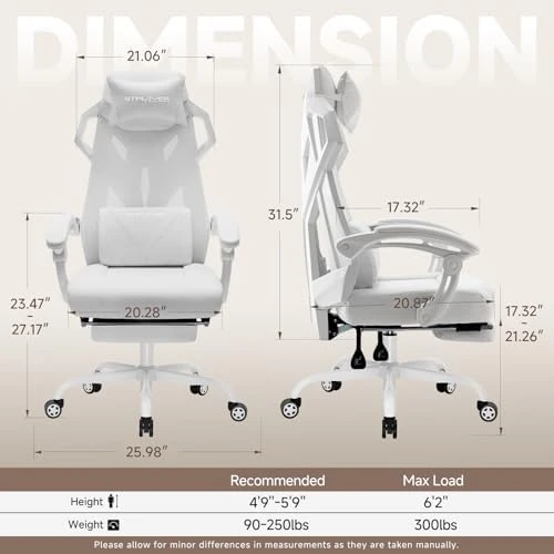 Computer Chair with Adjustable Footrest — Smart Chairs, GTPLAYER