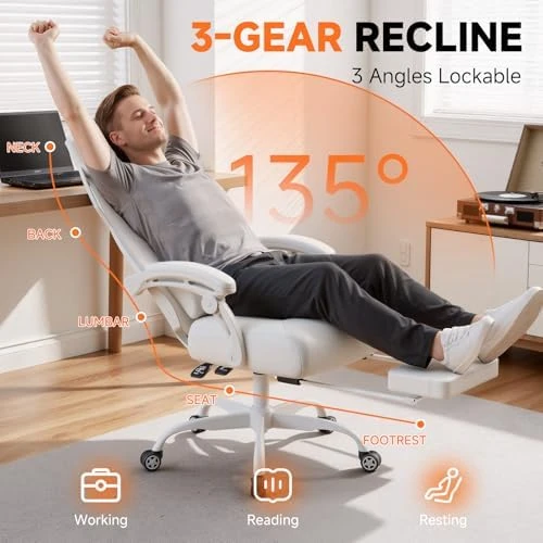 Computer Chair with Adjustable Footrest — Smart Chairs, GTPLAYER
