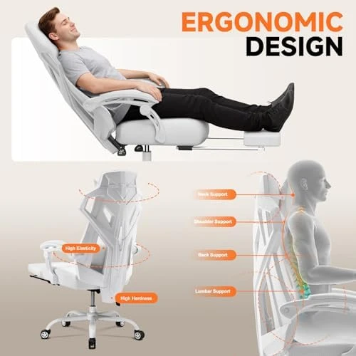 Computer Chair with Adjustable Footrest — Smart Chairs, GTPLAYER