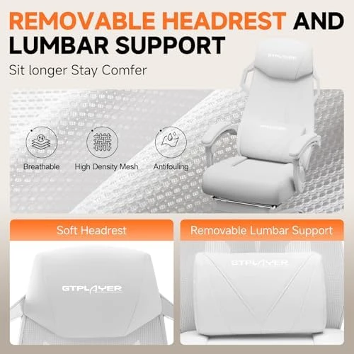 Computer Chair with Adjustable Footrest — Smart Chairs, GTPLAYER