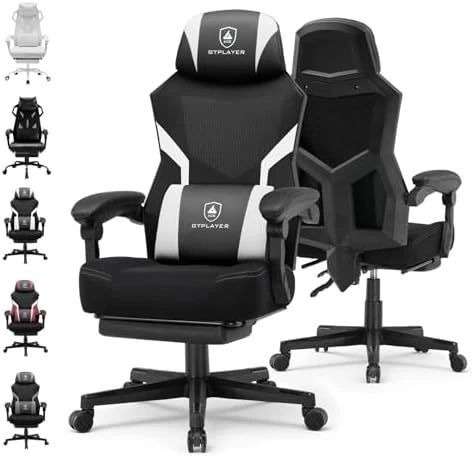 Computer Chair with Adjustable Footrest — Smart Chairs, GTPLAYER