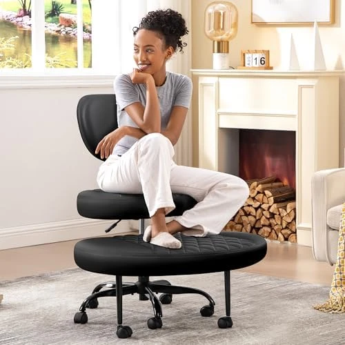 Ergonomic Cross Legged Office Chair with Wheels — Smart Chairs, AtHope