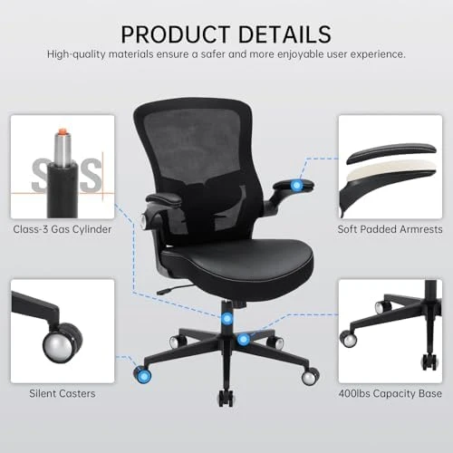 Ergonomic Heavy Duty Office Chair with Adjustable Lumbar Support — Smart Chairs, Heromate