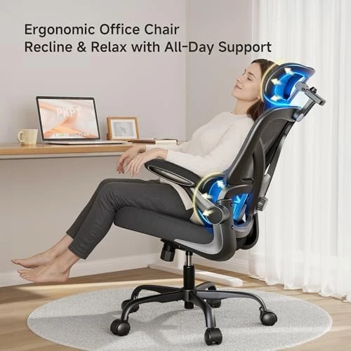 Ergonomic Office Chair with Lumbar Support & Headrest — Smart Chairs, PKPT