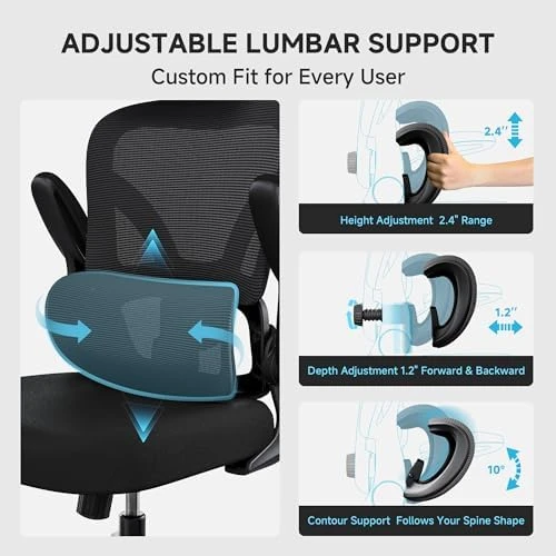 Ergonomic Office Chair with Lumbar Support & Headrest — Smart Chairs, PKPT
