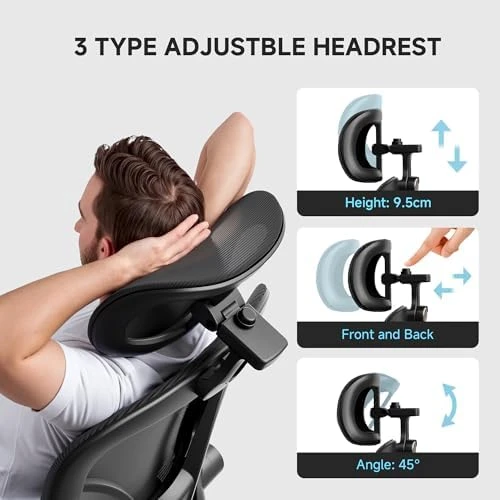 Ergonomic Office Chair with Lumbar Support & Headrest — Smart Chairs, PKPT
