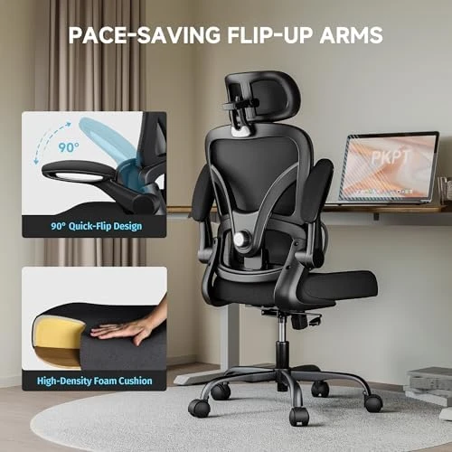 Ergonomic Office Chair with Lumbar Support & Headrest — Smart Chairs, PKPT