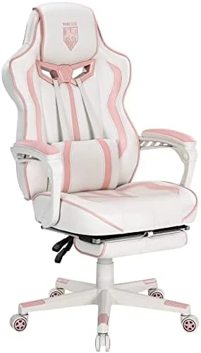 Gaming Chair for Girls with Footrest and Massage — Massage Chairs, Vonesse