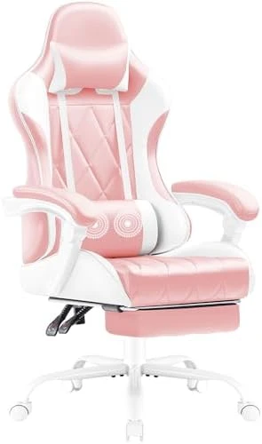 Gaming Chair with Footrest and Massage Lumbar Support — Smart Chairs, Shahoo