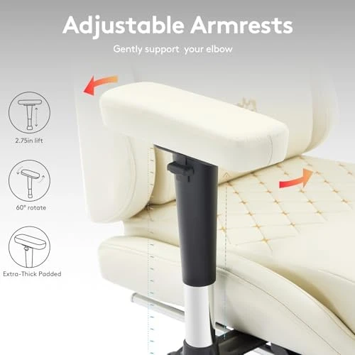 Gaming Chair with Footrest, Massage Lumbar Support — Massage Chairs, Morkprism