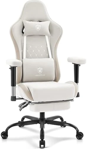 Gaming Chair with Footrest, Massage Lumbar Support — Massage Chairs, Morkprism