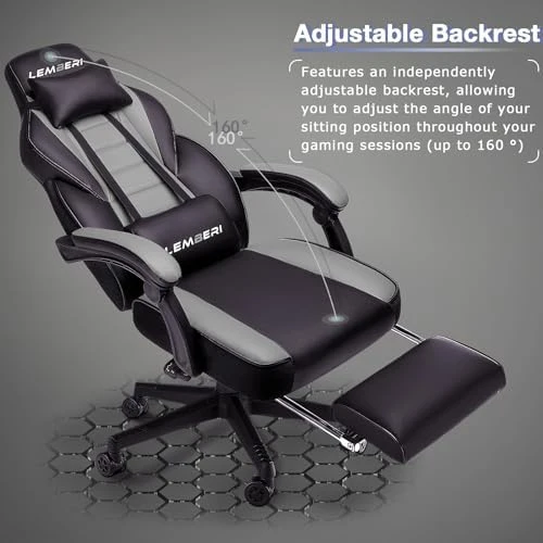 Gaming Chair with Footrest — Smart Chairs, LEMBERI