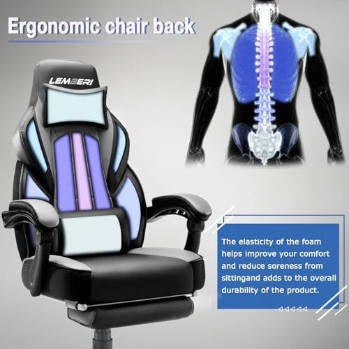 Gaming Chair with Footrest — Smart Chairs, LEMBERI