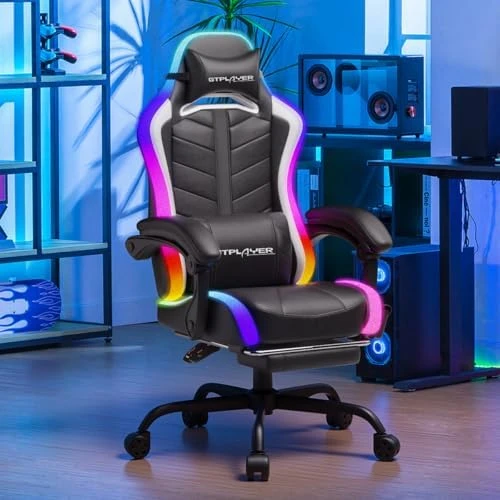 Gaming Chair with RGB LED Lights and Bluetooth Speakers — Smart Chairs, GTPLAYER