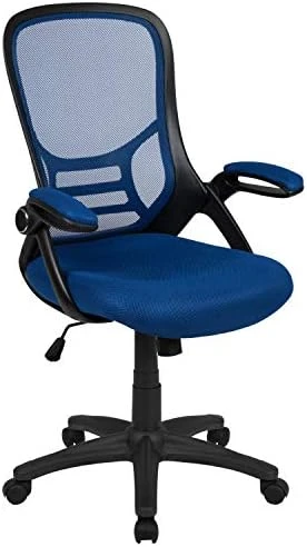 High-Back Swivel Office Chair with Adjustable Lumbar Support and Seat Height, Ergonomic Mesh Desk Chair with Flip-Up... — Smart Chairs, Flash Furniture