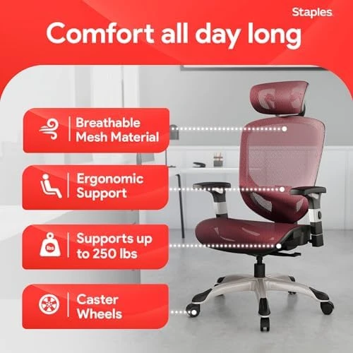 Ergonomic Task Chair with Mesh Back — Smart Chairs, STAPLES