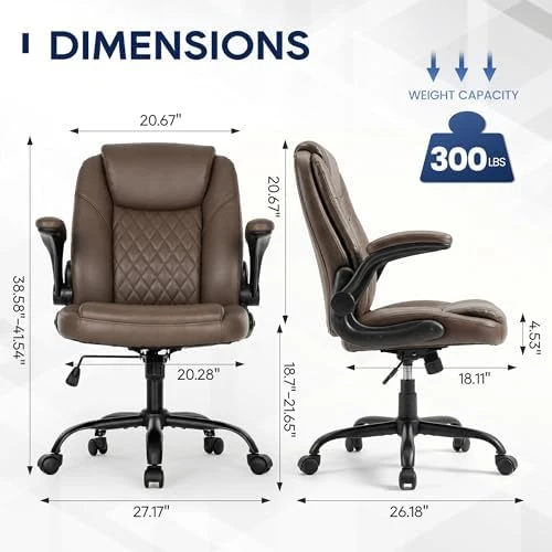Leather Office Chair with Adjustable Lumbar Support — Smart Chairs, MALOL