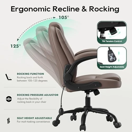 Leather Office Chair with Adjustable Lumbar Support — Smart Chairs, MALOL