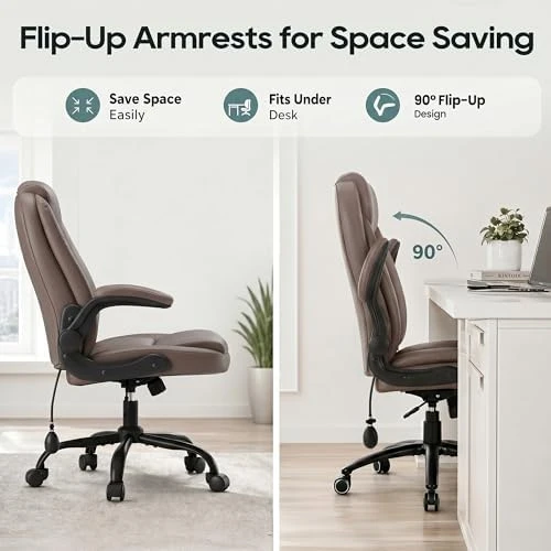 Leather Office Chair with Adjustable Lumbar Support — Smart Chairs, MALOL