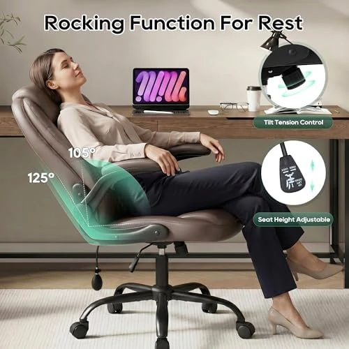 Leather Office Chair with Adjustable Lumbar Support — Smart Chairs, MALOL